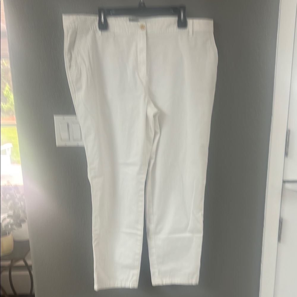 Talbots White Chinos Classic Straight Leg